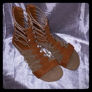 Gladiator Sandals (Cognac)